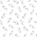 Wilmington Prints - Stocking Stuffers 2 - Snowmen, White on White