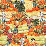 Blank Quilting - Golden Days - Scenic Scarecrow, Orange