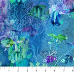 Northcott - Coral Reef - Fish, Navy