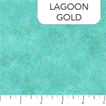 Northcott - Shimmer Radiance - Gold Metallic, Lagoon