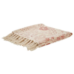 Woven Throw - Genevieve Printed White