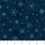 Northcott - Woodland Wishes - Snowflake, Navy