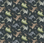 P & B Textiles - Lodge Life - Animal Tosss, Dark Slate Blue