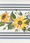 Moda - Summer Solstice Toweling - 18^ Hemmed Edge - Sunflower, White