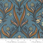 Moda - Feather and Forest Bloom - Medallion Birds Damask, Azure