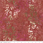 Riley Blake - Batiks: Verdant Muse - Viney Leaves, Red Fox