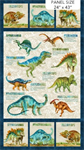 Northcott - Dino Roar - 24^ Dinosaur Panel, Beige