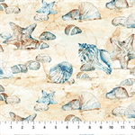 Northcott - The Great Outdoors - Coastal Scene, Blue