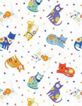 Wilmington Prints - Fe-line Frisky - Cat Toss, White