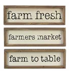Framed Wooden Sign - Farm To Table