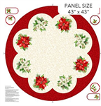 Northcott - Holiday Joy - 43^ Canvas Tree Skirt Panel, Cream