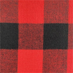 Diamond Textiles - Yarn Dyed Brushed Flannel - Large Buffalo Plaid, Red/Black