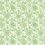 Quilting Treasures - Oxford Revival - Packed Floral, Cream/Chartreuse