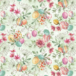 Blank Quilting - Easter Wishes - Flowers & Easter Eggs, Light Green