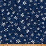 Hoffman California - Holiday Hideaway - Snowflakes, Navy