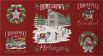 Moda - Homegrown Holidays - 24^ Farm Panel, Barn Red