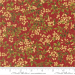 Moda - Merry Manor Metallic - Hollyberry, Crimson