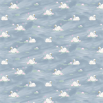 3 Wishes - Enchanting Flannel - Swan Lake, Blue