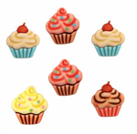 Buttons - Buttons Galore - 3/4^ Sweet Delights Cupcakes Buttons