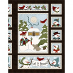 Maywood Studio - Winter Folk Flannel - Let It Snow Panel, Multi
