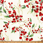 Hoffman California - Christmas Wish - Red Berries, Natural/Gold