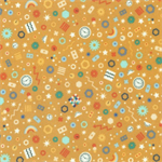 Robert Kaufman - Astrobots Flannel - Bolts, Gold