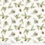 Riley Blake - Holiday Spirit - Pinecones, Cream
