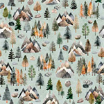 Quilting Treasures - Bigfoot - Pine Trees, Sage