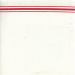 Moda Toweling -  Toweling Basics - 16^Hemmed Edge - Christmas Stripe, White/Red