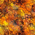 Quilting Treasures - Dragon Dreams - Dragon Skin Texture, Burnt Orange