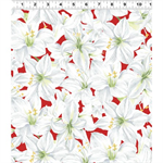 Clothworks - Holidays Remembered - Amaryllis, White/Red