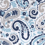 E E Schenck - Minky Prints - Minky 60^ - Kashmir Paisley, Blue