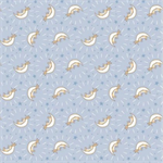 Clothworks - Flannel - Guess How Much I Love You 2024 - Bunny Moons, Light Denim