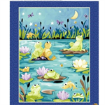 Susybee - Paul's Pond - 36^ Quilt Panel, Navy