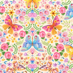 Robert Kaufman - Flutter - Butterflies/Floral, Spring