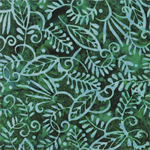 Benartex - Batiks - Bali Lagoon - Leafy Vines, Evergreen