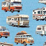 Quilting Treasures - On The Road Again - RV's, Blue