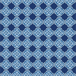 Benartex Traditions - Bluesette - Diamond Medallion, Dark Blue