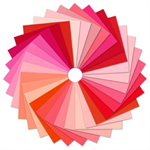 Robert Kaufman - KONA BOM: Color Patchwork Party, Ruby