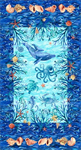 Studio E - Deep Blue Sea - 24^ Sea Creature Panel, Blue