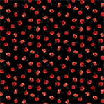 Timeless Treasures - Poppy Passion - Tossed Poppies, Black