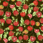 Wilmington Prints - Della Terra - Tomatoes & Leaves, Black