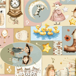 Blank Quilting - Nursery Rhyme Time - Nursery Rhyme Patchwork, Ivory