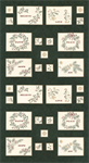 Moda - Warm Winter Wishes - 24^ Snowflake Pine Berry Panel, Spruce Green