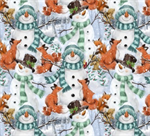 David Textiles - Foust Exclusives - Snowman & Friends, Multi