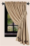 CURTAIN PANEL - LANCASTER W/BLACK STAR (RIGHT)