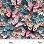 Studio E - Another Dimension - Butterflies & Flowers, Slate