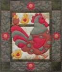 Wall Quilt Pattern - Spotty Rooster - Size: 13^ X 15^