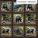 Northcott - Northwood: Naturescapes Bear - Running Yardage Blocks, Brown
