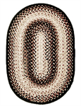 Braided Rug - Black Mist (Ultra Dorable), 27^ X 45^ (Oval)